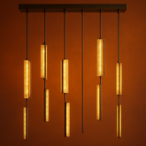 Audubon Crystal Linear Chandelier 54"